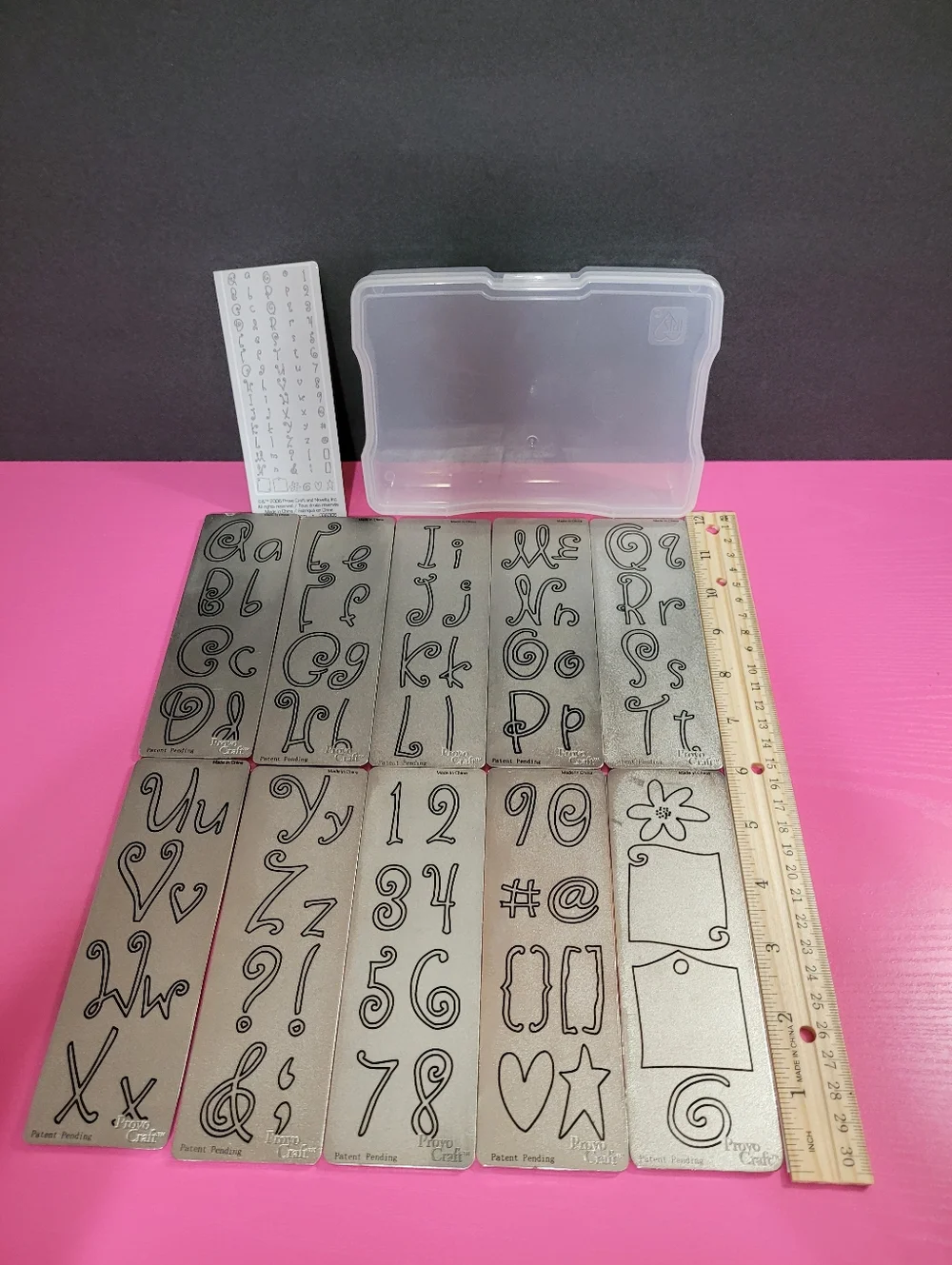 Provo Craft Paper Cutting Dies. Letters And Numbers. (0742)
